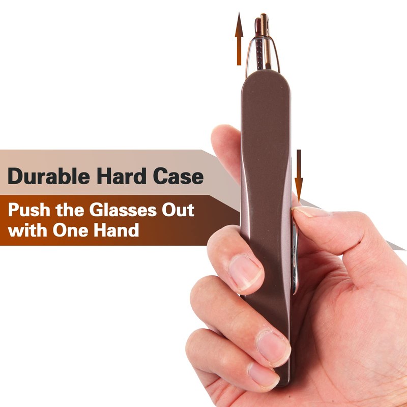I-Mag Mini Metal Spring Hinge Reading Glasses with Slide Open