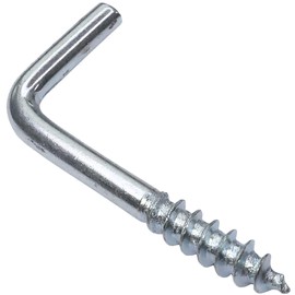AERZETIX - C47878 - Set of 50 - Screw Hooks Type L for Wood - with Wood Thread - Diameter 2.3 x 25 mm - Galvanised Steel - DIY - Assembly Tool Hardware