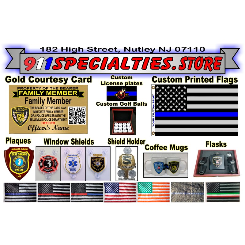 Heavy Duty Police Shield Holder for Car Window - Fits
