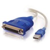 C2G USB to Parallel Printer Cable - DB25 Adapter Connects