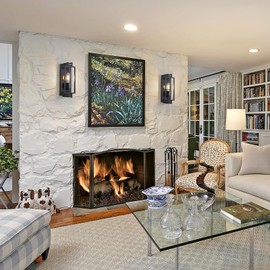 Winsmart Industrial Wall Sconces Set of Two, Matte Black Hand-Brushed Gold Trim Metal Sconces Wall Lighting, Hardwired Farmhouse Wall Sconces Light Fixture for Hallway Bedroom Dining Room Living Room.