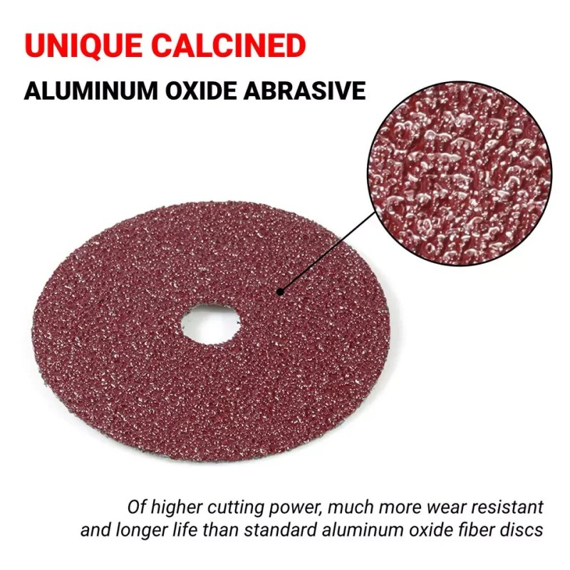 25PCS 7"x7/8" Calcined Aluminum Oxide Resin Fiber Sanding Grinding Disc