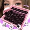 Eyelash Extensions Set, 200 Pieces, Fluffy Artificial Eyelash Clusters, Lashes