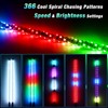 Beatto 2FT 1PC LED Whips Light with Dacning/Chasing and Can