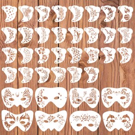 Children's Face Painting Stencil, 38 Pieces Face Painting Stencils Kit, Reusable Face Tattoo & Body Make-Up Painting Templates for Children and Adults
