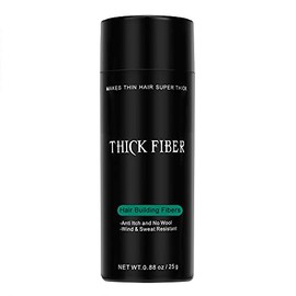 THICK FIBER Hair Building Fibers for Bald Spots & Thinning Hair (AUBURN) - 25g Bottle - Conceals Hair Loss in Seconds - Hair Fibers for Men & Women