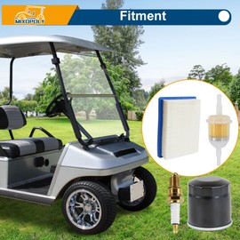 Mixopoly Golf Cart Tune Up Kit for Club Car DS 4-Cycle Gas 1992-up with FE290 FE350 Engines, Maintenance Kit Included Air Filter, Oil Filter, Fuel Filter and Spark Plug