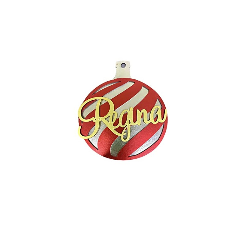 Esfera personalizada tipo esfera caramelo para árbol de navidad (Rojo