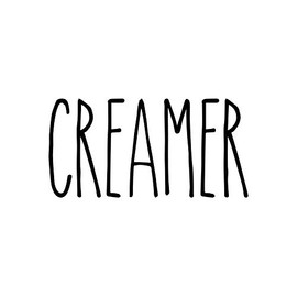 Creamer Vinyl Sticker - Farmhouse Style Skinny Font - Home Kitchen Decor - 4w x 2h inches - Die Cut Decal - Lime