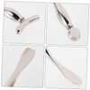Minkissy 9pcs Metal Eye Cream Applicator Silver Eye Massage Spoon