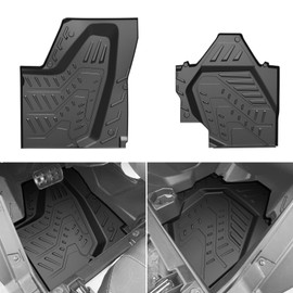 XUTVOTOR Floor Mats for Can-Am Maverick R, TPE Front Row Floor Mats All Weather Protection Durable Slush Liners for Can Am Maverick R X RS 2024+ Accessories, Black
