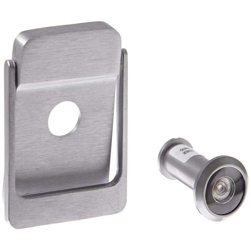 Rockwood 614V.26D Brass Door Knocker with Door Viewer, 2-1/8" Width