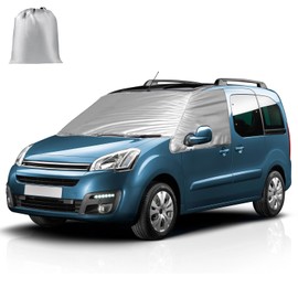 RASHION Windschutzscheiben Abdeckung Kompatibel mit Citroen Berlingo Peugeot Partner 2008-2018, Externe Frontscheiben Sonnenschutz, Schnee Eisschutz Wrap Abdeckung