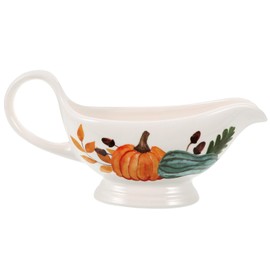 Alipis Ceramic Pumpkin Sauce Bowl Fruit Serving Storage Bowl Gravy Boat for Salad Dressings