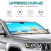 Car Windshield Sunshade Beach Shells Pattern with UV Block Car