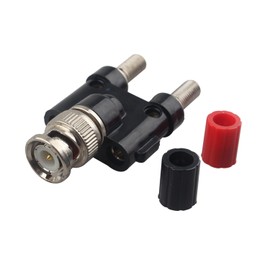 Futheda 2PCS BNC Male to Dual Banana Female Jack Socket Adapter Binding Post Coupler RF Coax Coaxial Splitter Double Plug Connector BNC to 4mm Banana Adapter for Audio Radio Antenna Oscilloscope Wire