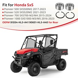 Rear Wheel Bearing Kit for Honda Pioneer 1000 2016-Up Pioneer 700 2015-Up Pioneer 500 520 2017-Up OEM# 91054-HL3-A41 90651-HL3-A40