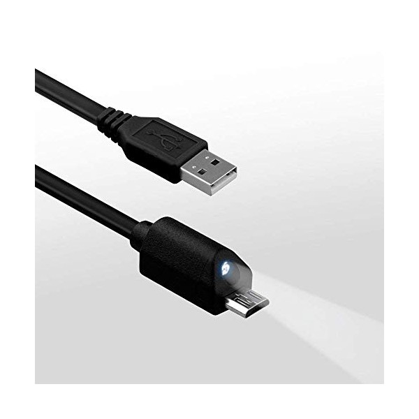 VOLT PLUS TECH Bright LED 2Pack MicroUSB Cable Compatible with
