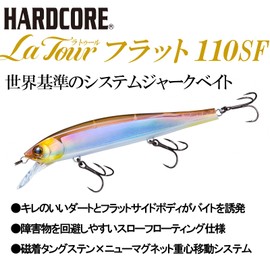 DUEL HARDCORE Bass Lure, Flat 4.3 inches (110 mm), Slow Floating, 06: Keimura Ghost Wakasagi, Center of Gravity, Jerkbait Minnow