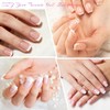 AORAEM Puntas de uñas francesas blancas, 120 puntas de uñas