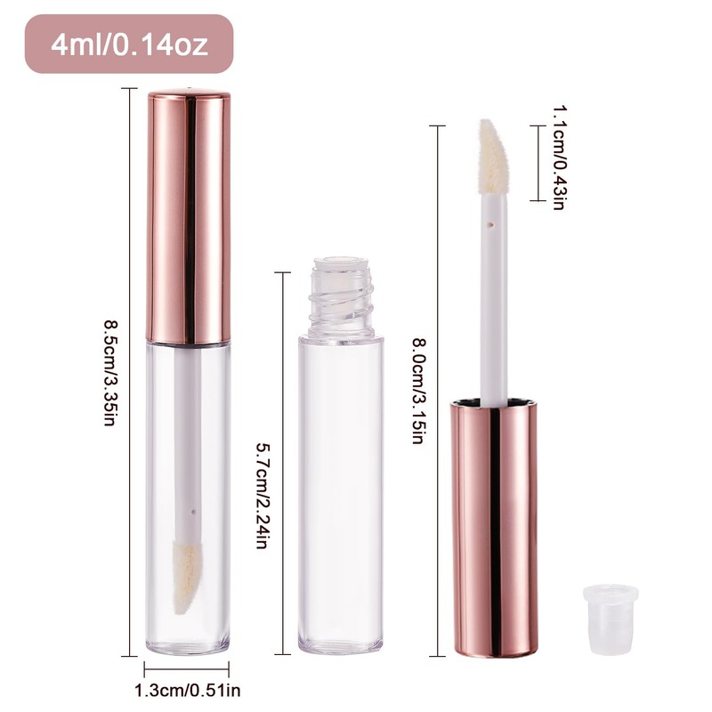 CAIYA Pack of 20 Empty Lip Gloss Tubes Containers, 4