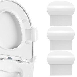 UBANU Self Adhesive Toilet Lid Cover Lifter, Avoid Touching Sticky Toilet Seat Lifter Handle for Home, Hotel, Office, Restaurant White (3 Pieces)