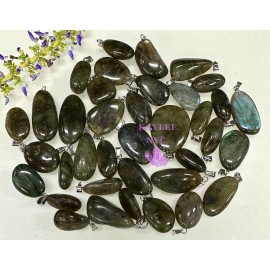 Wholesale Lot 36 Pcs Natural Labradorite Crystal Pendant Healing Energy