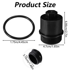 Diegimr 1pcs 190030 Drain Plug Cap Assembly for Pentair FNS Plus/Clean and Clear Plus/Quad DE Filters, Pool Filter Drain Plug Replacement with O-Rings for Pool Maintenance Accessory