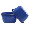 Ramddy 2 Pack 18 Quart Deep Wash Basin, Blue Dish