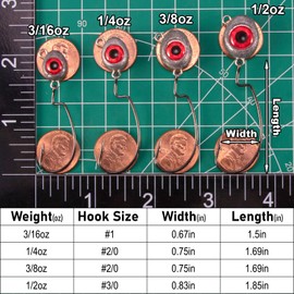 Dr.Fish 10 Pack Swimbait Jig Heads Bass Fishing Jig Texas Jig Head Weedless EWG Hooks Freshwater Fishing Lure Jig Shaky Jig 3/8oz White
