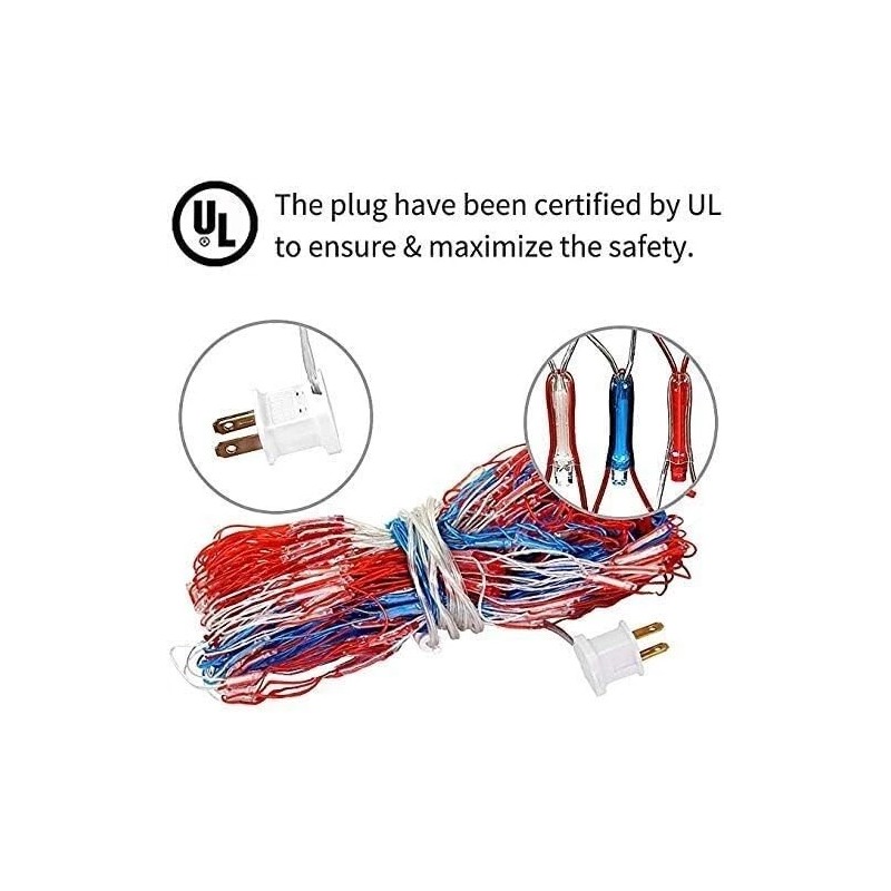 PUHONG (New) American Flag Lights, 420 LED USA Flag Net