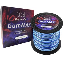 GumMAX 8X Stealth Braided Fishing Line 545 Yards / 10 LB Abrasion Resistant Superline Zero Stretch & Smaller Diameter Confuse & Catch Big Fish Better in Saltwater & Freshwater (Navy Blue)