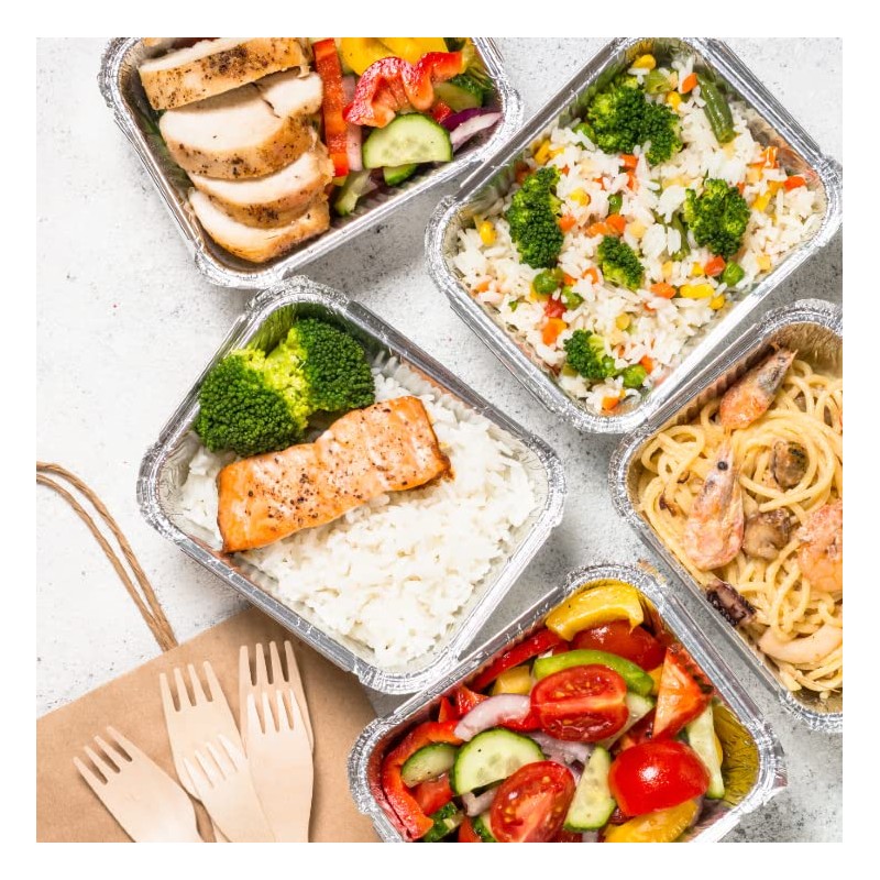 TENLITE 25Pc x 450ML + 25Pc x 3Compartment Foil Containers
