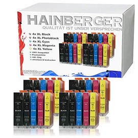 Hainberger 20x XXL Cartridges Compatible with Canon PGI-550 XL + CLI-551 for Pixma IP-7250 IX-6850 MG-5450 MG-5550 MG-5650 MG-5655 MG-6450 MG-6650 MX-725 MX-925