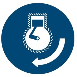 Motor starten beim Aussetzvorgang Kunststoffschild Ø 20 cm (wetterfest)