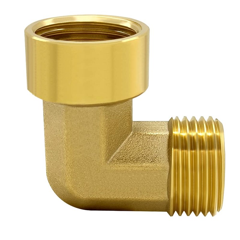 Hooshing 2PCS Brass Garden Hose Elbow Connector 90 Degree 3/4