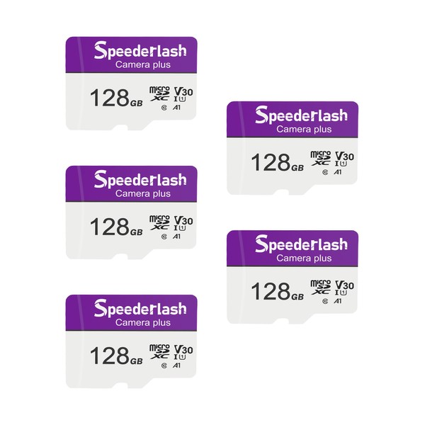 Speederlash 128GB 5 Pack Micro SDXC Memory Card, Camera Plus