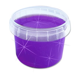 SES Creative 15044 viola Slime in tazza, 140 g, melma luminosa, giocattolo, gioco con melma, Made in Europa, per bambini a partire dai 3 anni in su