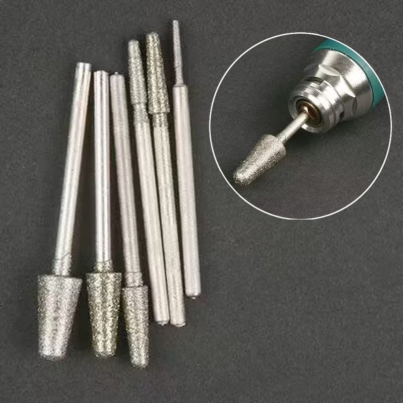 10 Pcs Ball Nosed Cone Shape Diamond Burr - 3/32