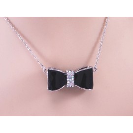 Unbranded Beautiful New Necklace with Crystal Bow Pendant #N2330
