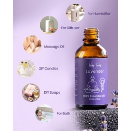 VTS Essential Oils - Lavender & Sweet Orange & Tea Tree, Premium Grade Essential Oils Set with Dropper for Diffusers, Humidifiers, Aromatherapy, Massage, Skin & Hair Care, 1 Fl Oz (Pack of 3)
