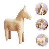 KOMBIUDA 2pcs Unfinished Wooden Horse Figurines for Painting Rustic Home