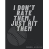 Baseball Scorebook: Simple Baseball Journal Notebook for Coaches and Baseball