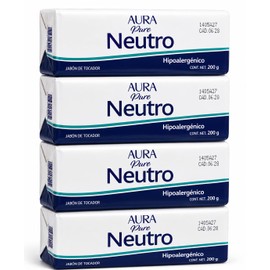Jabón Neutro de Tocador Pack de 4 Piezas 200g cu, Nueva Presentación  Nueva Presentacion                                                              