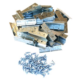 Dundribis K-STBS12-CX Construction Assistant Metal Fitting for Mounting Base Plates, Slim Basing, For Square Studs/Wooden Posts, Bs-0.5 inches (12 mm), 40 Pieces