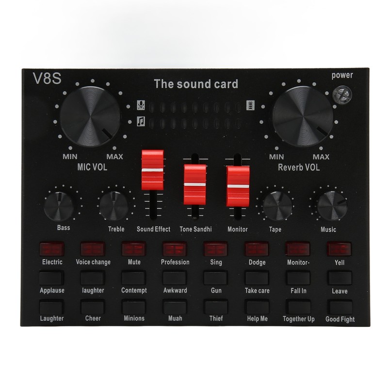 Bluetooth Live Sound Card 8 Modes Voice Changer Sound Mixer