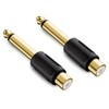 VCE 6.35mm Male to RCA Female Converter Adapter with 6.35mm