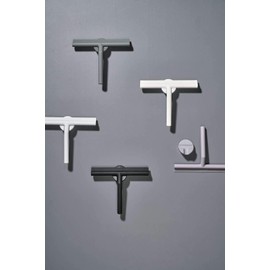 Zone Denmark Duschabzieher/Bad- und Duschwischer mit Halter, Silikon und Kunststoff, 21 x 17 cm, schwarz