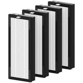 CFKREYA 4 Pack True HEPA Replacement Filter Compatible with VEVA 8000 Elite Pro Series Air Purifier, 4 HEPA Filters