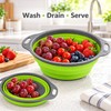 Foldable Silicone Colander for Fruit & Vegetable Washing – Green